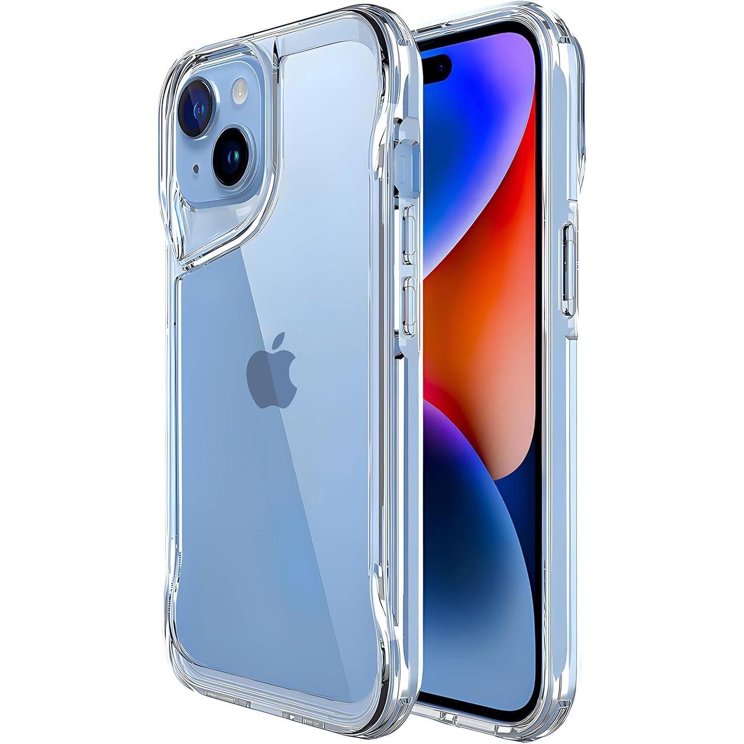 Gear 4 iPhone 15+ Plus/iPhone 14 Plus 6.7-Inch Case Transparent, Heavy Duty Durable 3-Layer [Not Yellowing][Military Grade Drop Protection] Shockproof/DropProof Protective Cover - Clear