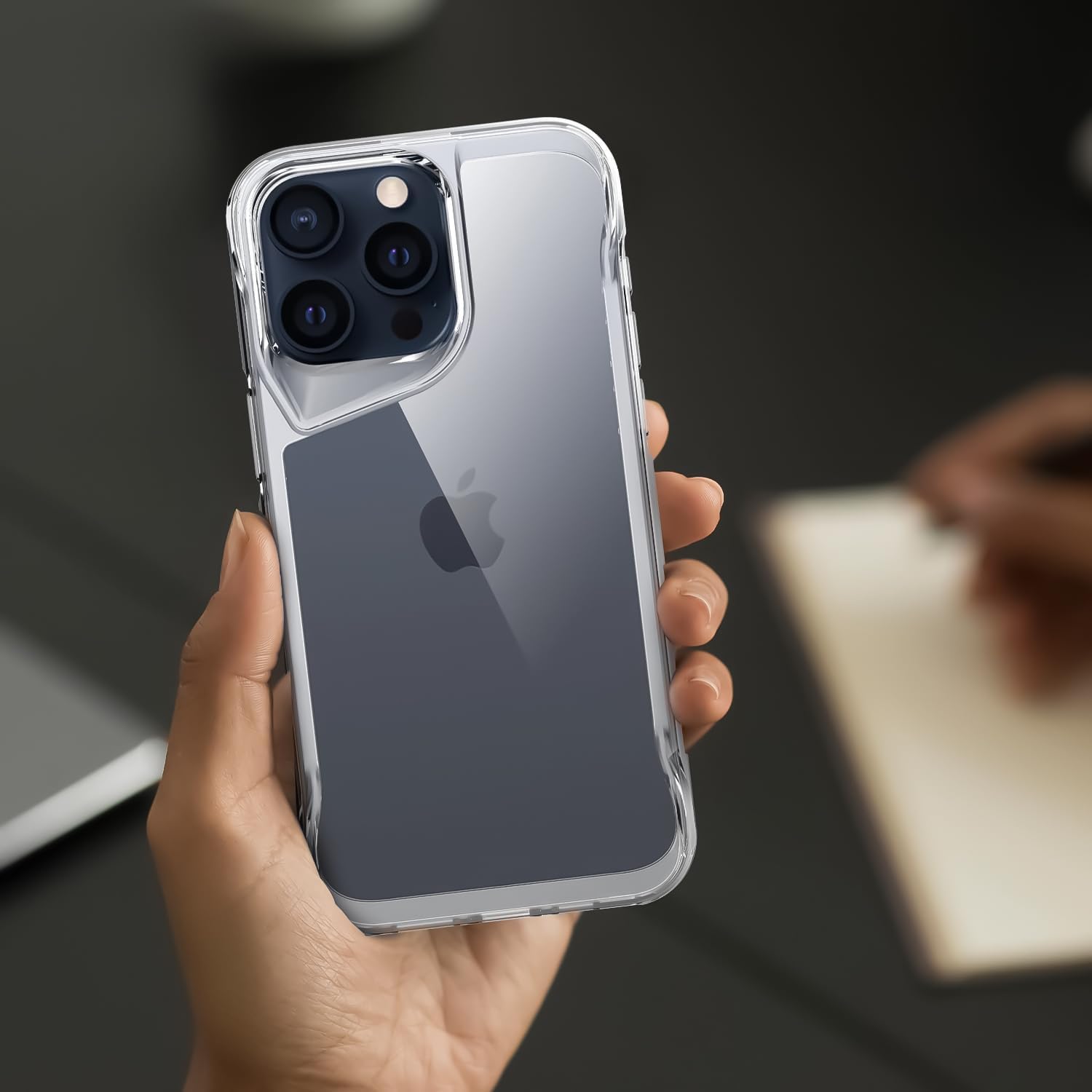 Gear 4 iPhone 15+ Plus/iPhone 14 Plus 6.7-Inch Case Transparent, Heavy Duty Durable 3-Layer [Not Yellowing][Military Grade Drop Protection] Shockproof/DropProof Protective Cover - Clear