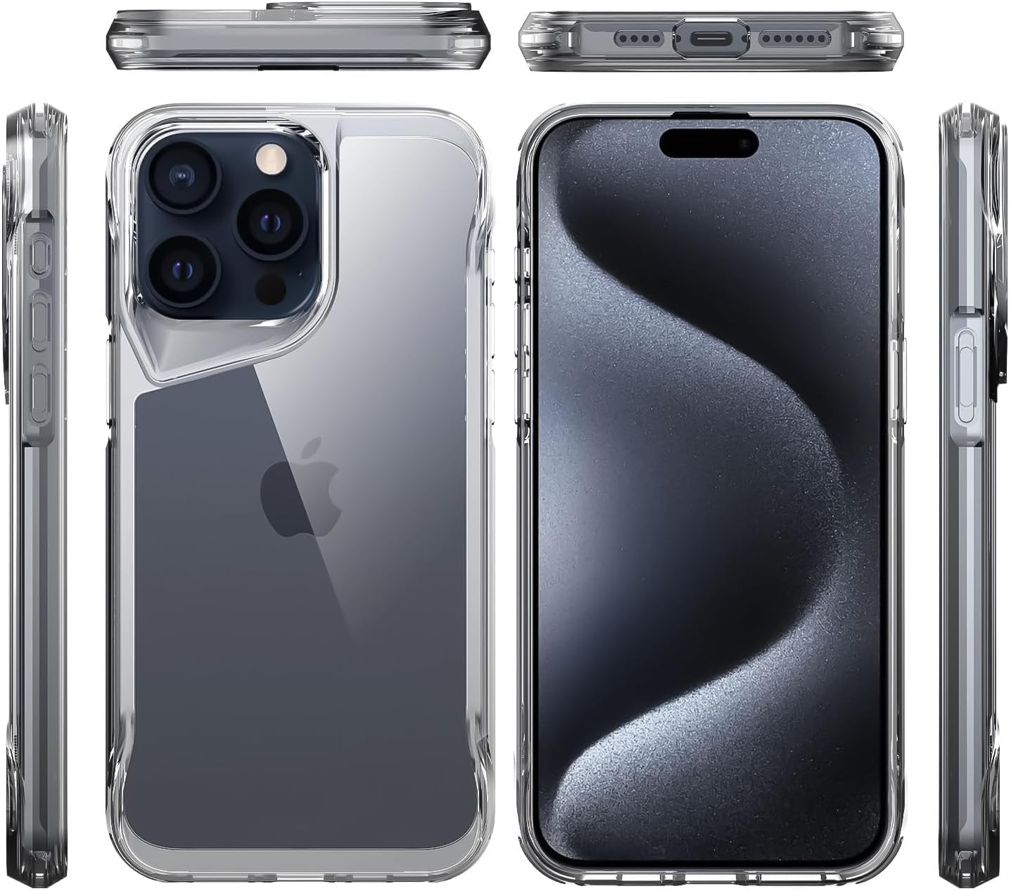 Gear 4 iPhone 15+ Plus/iPhone 14 Plus 6.7-Inch Case Transparent, Heavy Duty Durable 3-Layer [Not Yellowing][Military Grade Drop Protection] Shockproof/DropProof Protective Cover - Clear