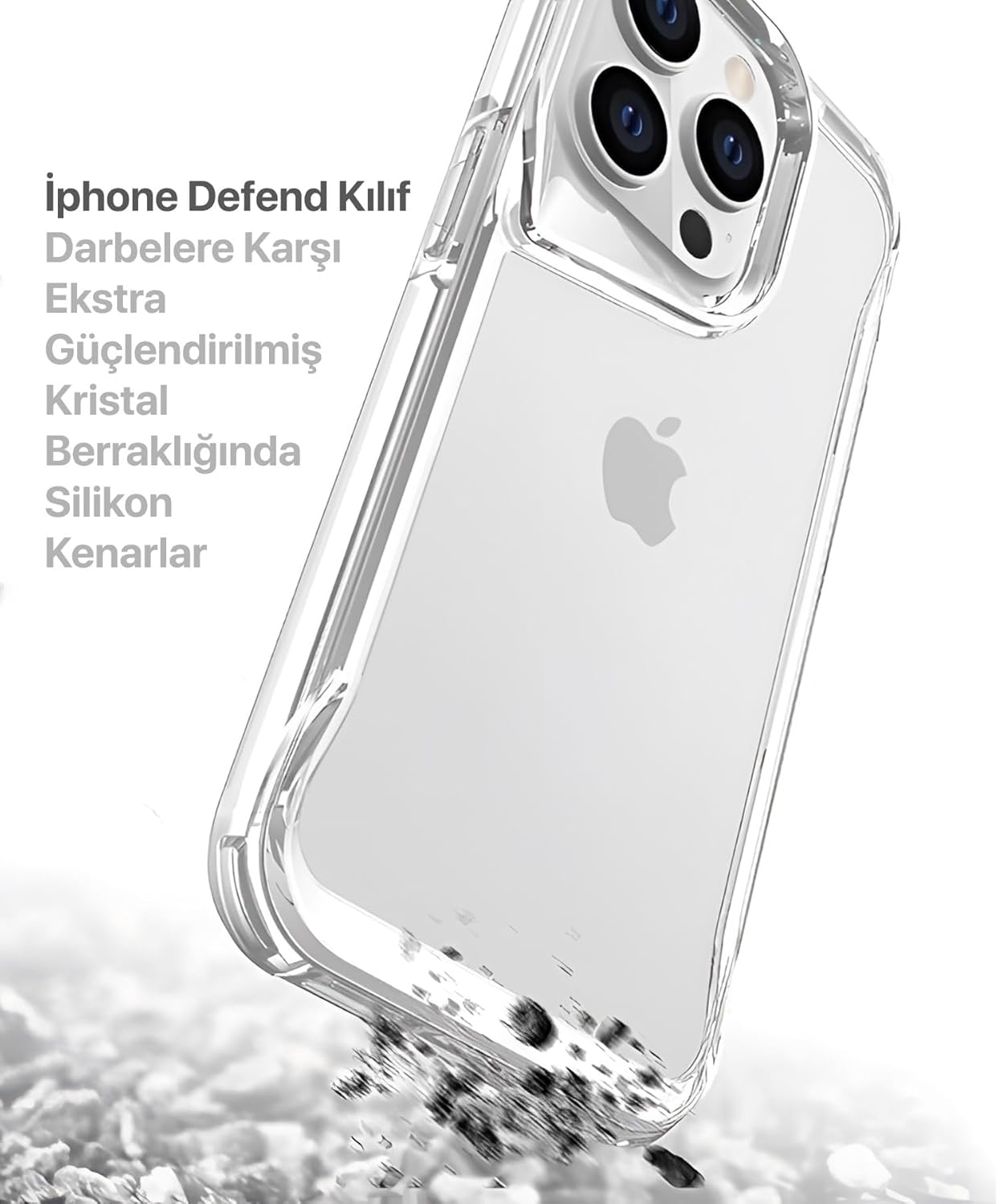 Gear 4 iPhone 15+ Plus/iPhone 14 Plus 6.7-Inch Case Transparent, Heavy Duty Durable 3-Layer [Not Yellowing][Military Grade Drop Protection] Shockproof/DropProof Protective Cover - Clear