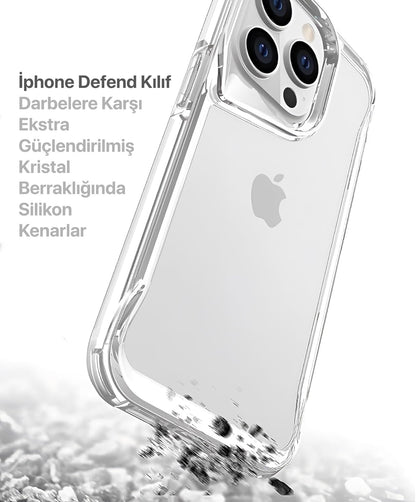 Gear 4 iPhone 15+ Plus/iPhone 14 Plus 6.7-Inch Case Transparent, Heavy Duty Durable 3-Layer [Not Yellowing][Military Grade Drop Protection] Shockproof/DropProof Protective Cover - Clear