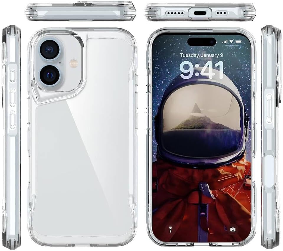 Gear 4 iPhone 15+ Plus/iPhone 14 Plus 6.7-Inch Case Transparent, Heavy Duty Durable 3-Layer [Not Yellowing][Military Grade Drop Protection] Shockproof/DropProof Protective Cover - Clear