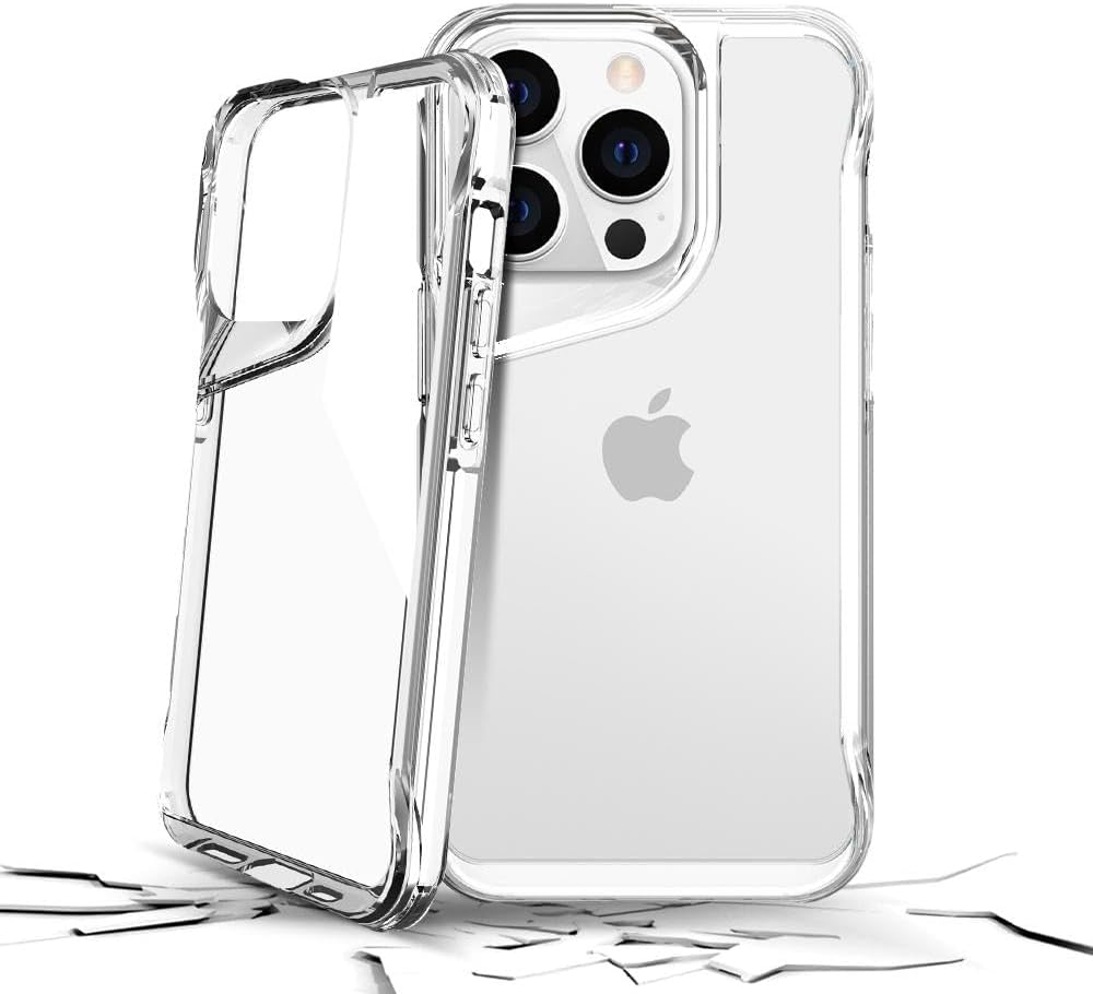 Gear 4 iPhone 15+ Plus/iPhone 14 Plus 6.7-Inch Case Transparent, Heavy Duty Durable 3-Layer [Not Yellowing][Military Grade Drop Protection] Shockproof/DropProof Protective Cover - Clear