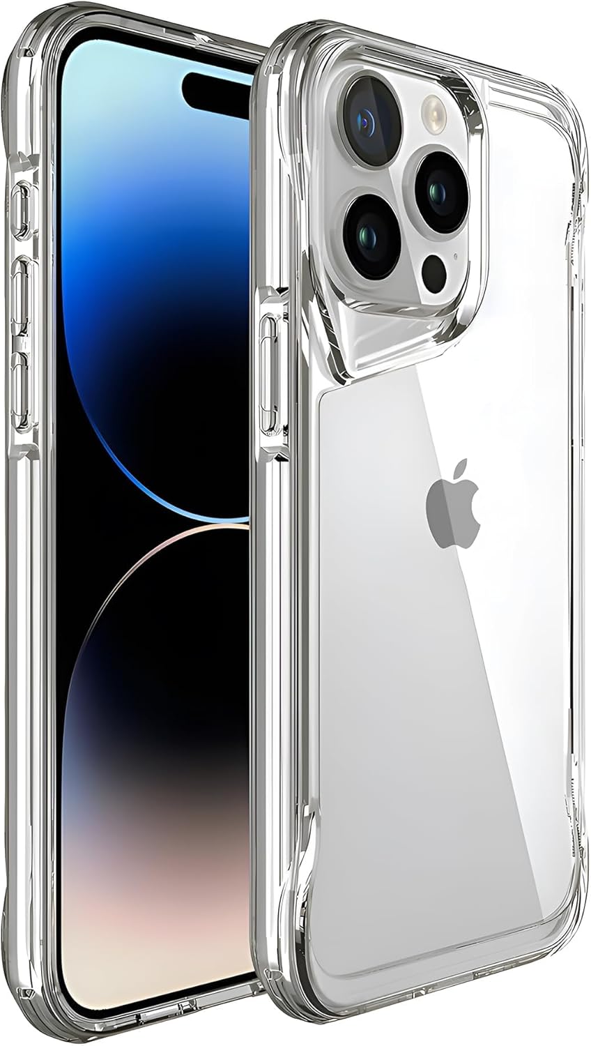 Gear 4 iPhone 15+ Plus/iPhone 14 Plus 6.7-Inch Case Transparent, Heavy Duty Durable 3-Layer [Not Yellowing][Military Grade Drop Protection] Shockproof/DropProof Protective Cover - Clear