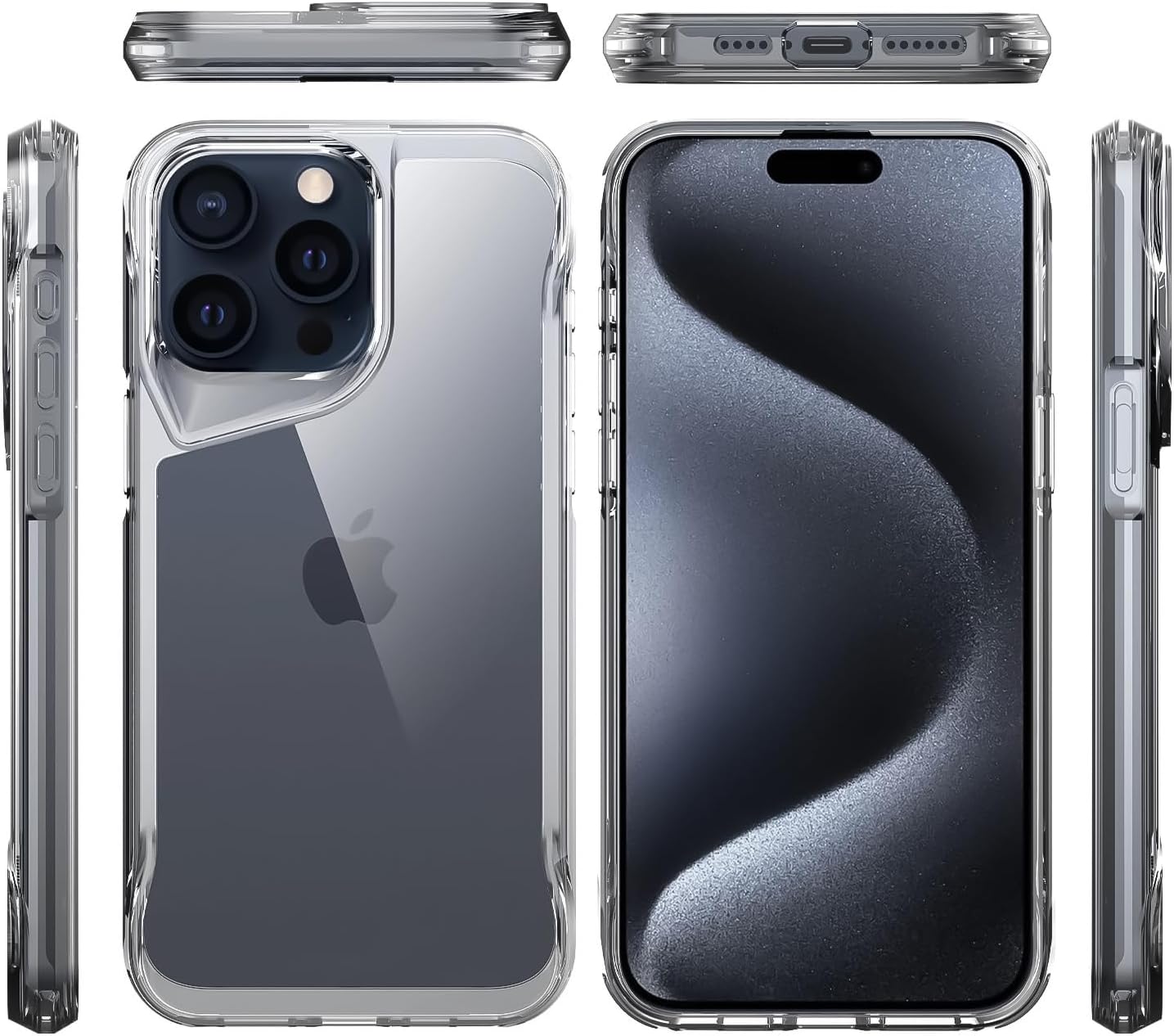 Gear 4 iPhone 15+ Plus/iPhone 14 Plus 6.7-Inch Case Transparent, Heavy Duty Durable 3-Layer [Not Yellowing][Military Grade Drop Protection] Shockproof/DropProof Protective Cover - Clear