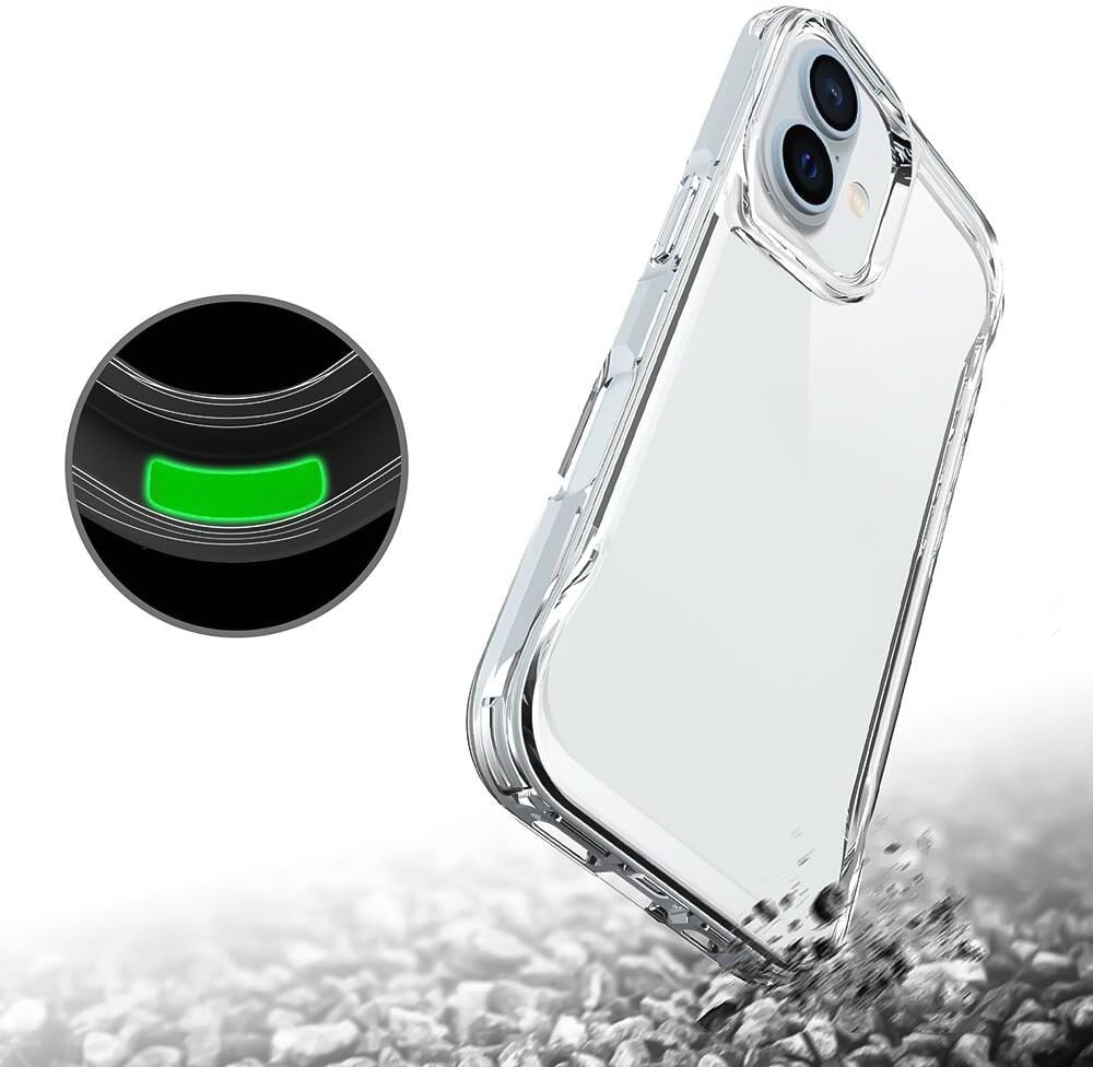 Gear 4 iPhone 15+ Plus/iPhone 14 Plus 6.7-Inch Case Transparent, Heavy Duty Durable 3-Layer [Not Yellowing][Military Grade Drop Protection] Shockproof/DropProof Protective Cover - Clear