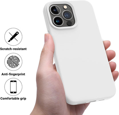 iPhone 14 Pro (6.1 Inch) Case, Liquid Silicone Case, Full Body Protective Cover, Shockproof, Slim Phone Case, Anti - Scratch Soft Microfiber Lining - Mobnizer.com