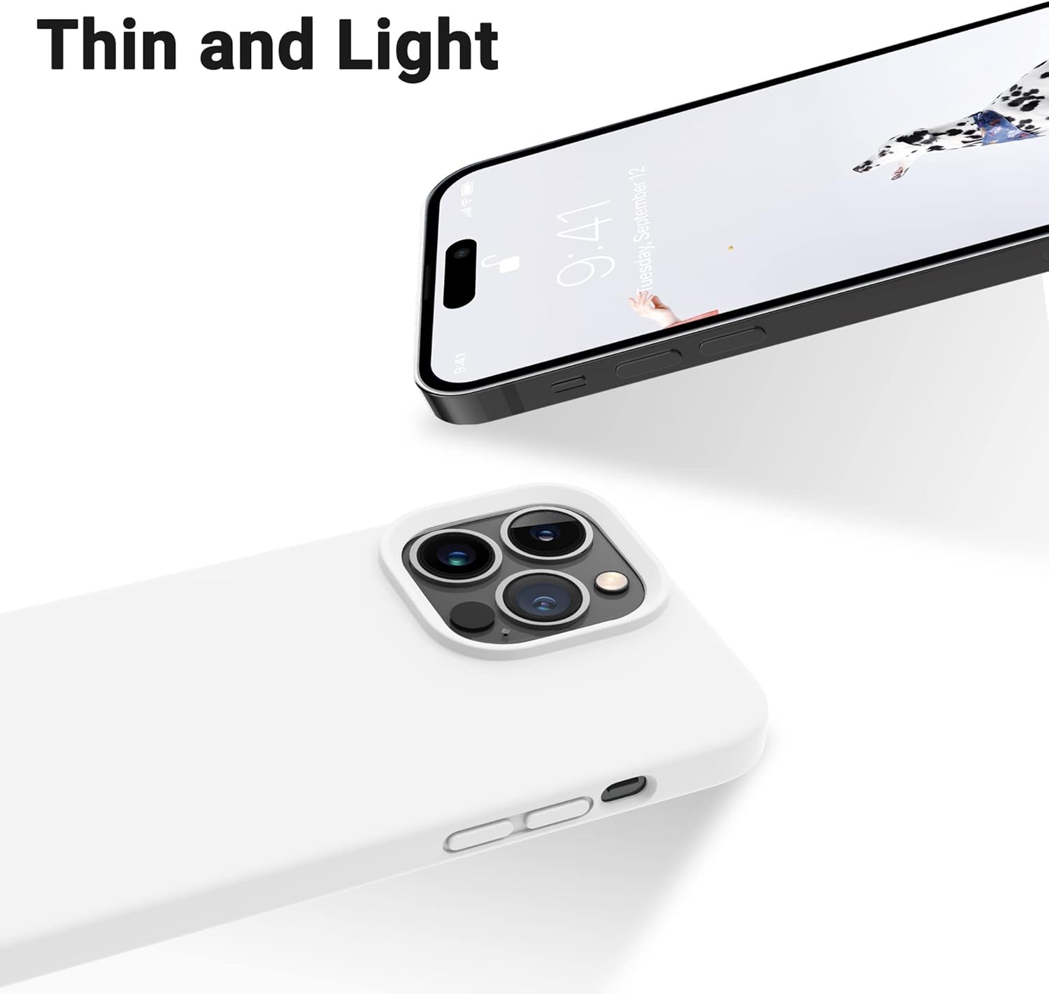 iPhone 14 Pro (6.1 Inch) Case, Liquid Silicone Case, Full Body Protective Cover, Shockproof, Slim Phone Case, Anti - Scratch Soft Microfiber Lining - Mobnizer.com