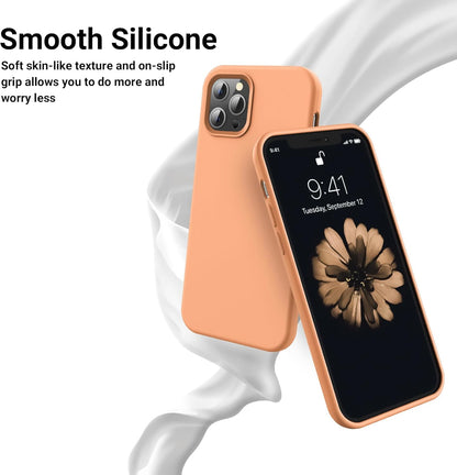 iPhone 14 Pro (6.1 Inch) Case, Liquid Silicone Case, Full Body Protective Cover, Shockproof, Slim Phone Case, Anti - Scratch Soft Microfiber Lining - Mobnizer.com