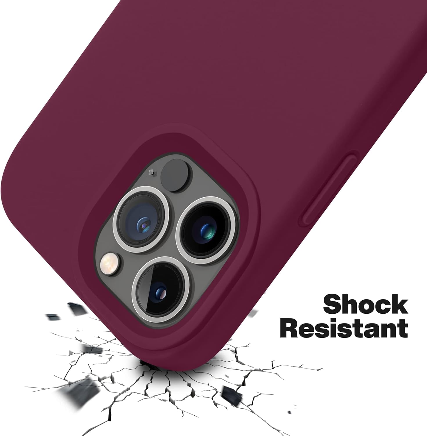 iPhone 14 Pro (6.1 Inch) Case, Liquid Silicone Case, Full Body Protective Cover, Shockproof, Slim Phone Case, Anti - Scratch Soft Microfiber Lining - Mobnizer.com
