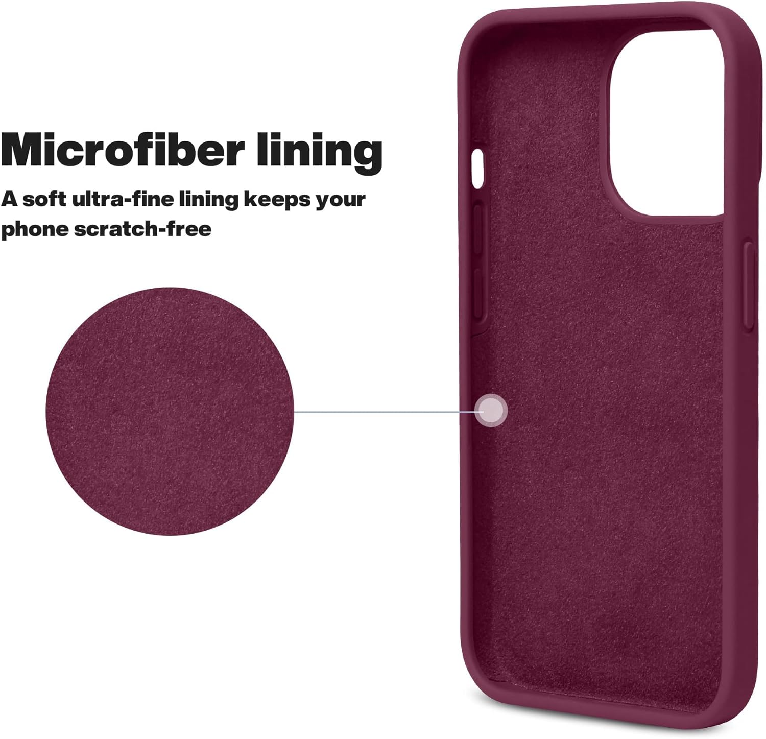 iPhone 14 Pro (6.1 Inch) Case, Liquid Silicone Case, Full Body Protective Cover, Shockproof, Slim Phone Case, Anti - Scratch Soft Microfiber Lining - Mobnizer.com