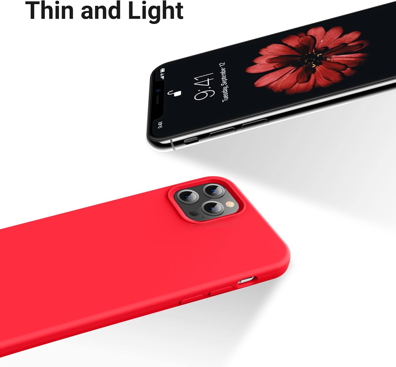 iPhone 14 Pro (6.1 Inch) Case, Liquid Silicone Case, Full Body Protective Cover, Shockproof, Slim Phone Case, Anti - Scratch Soft Microfiber Lining - Mobnizer.com