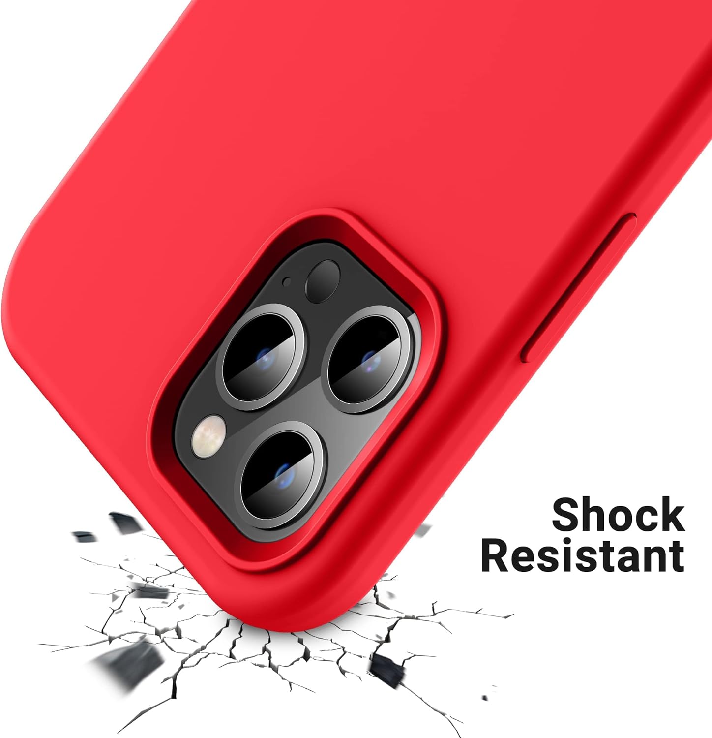iPhone 14 Pro (6.1 Inch) Case, Liquid Silicone Case, Full Body Protective Cover, Shockproof, Slim Phone Case, Anti - Scratch Soft Microfiber Lining - Mobnizer.com