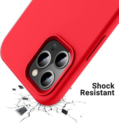 iPhone 14 Pro (6.1 Inch) Case, Liquid Silicone Case, Full Body Protective Cover, Shockproof, Slim Phone Case, Anti - Scratch Soft Microfiber Lining - Mobnizer.com