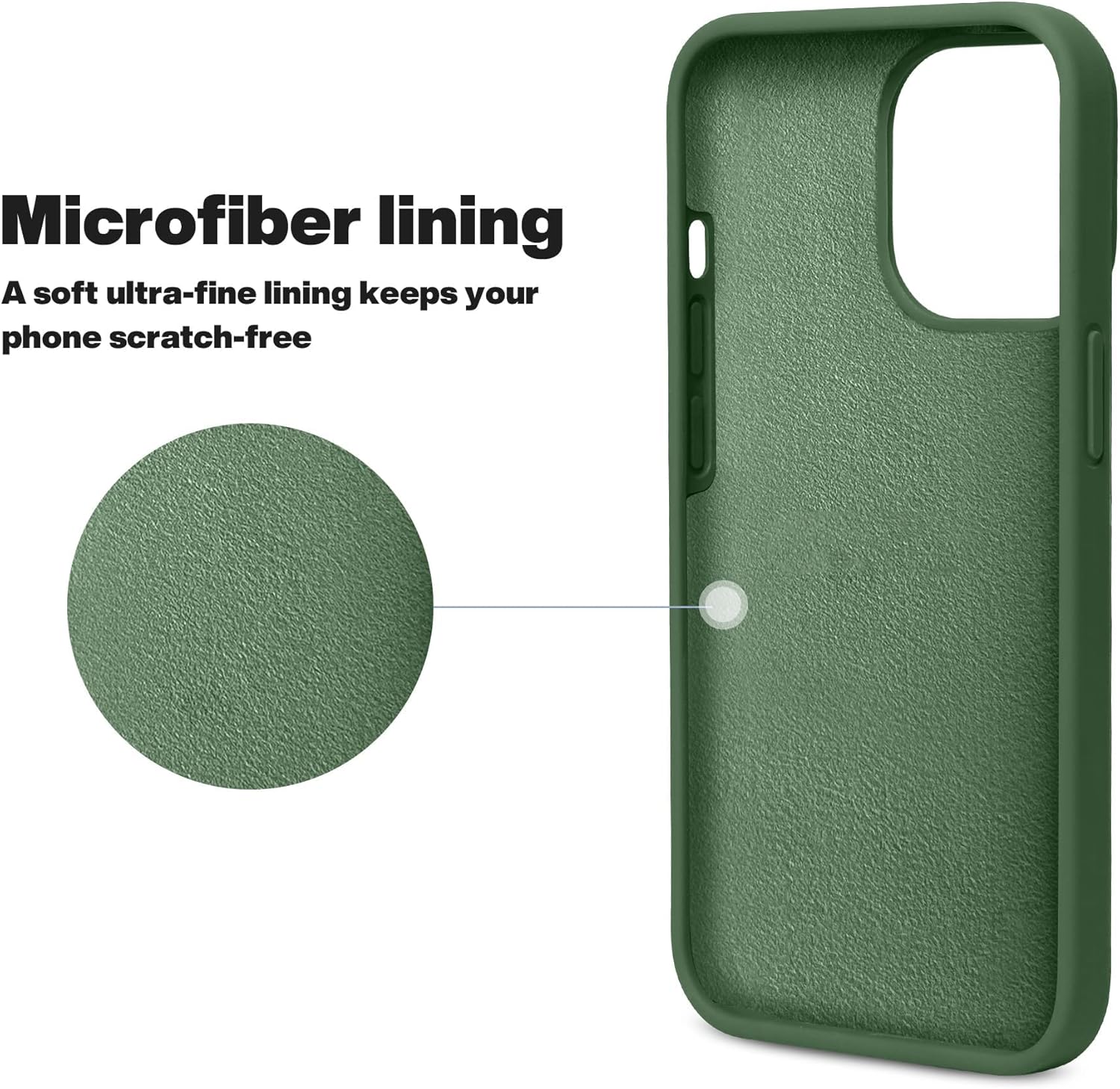 iPhone 14 Pro (6.1 Inch) Case, Liquid Silicone Case, Full Body Protective Cover, Shockproof, Slim Phone Case, Anti - Scratch Soft Microfiber Lining - Mobnizer.com