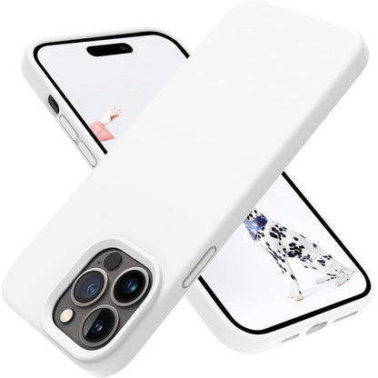 iPhone 14 Pro (6.1 Inch) Case, Liquid Silicone Case, Full Body Protective Cover, Shockproof, Slim Phone Case, Anti - Scratch Soft Microfiber Lining - Mobnizer.com