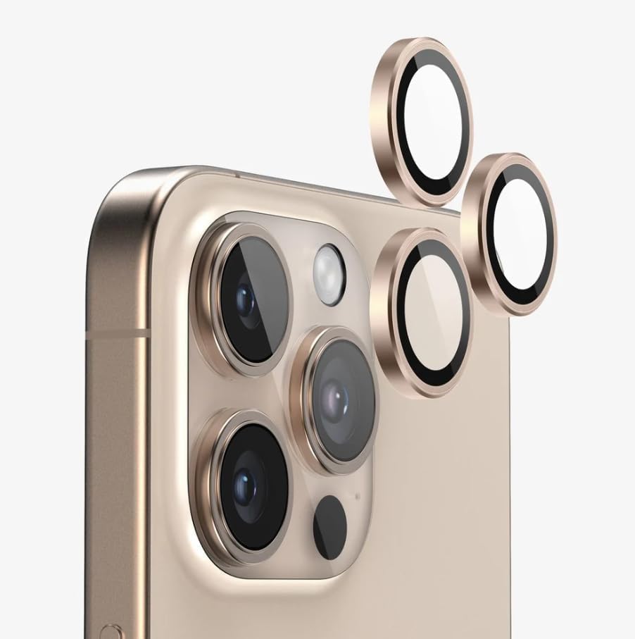 IPhone 16 Pro Max/Iphone 16 Pro Camera Lens Protector - [Original Shooting Model] Shatterproof Ultra HD Tempered Metal Glass Camera Screen Protector Cover