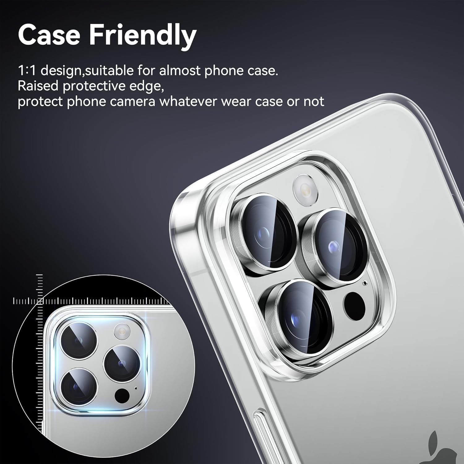 IPhone 16 Pro Max/Iphone 16 Pro Camera Lens Protector - [Original Shooting Model] Shatterproof Ultra HD Tempered Metal Glass Camera Screen Protector Cover