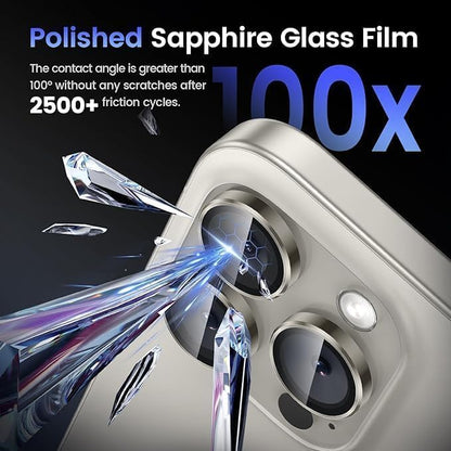 IPhone 16 Pro Max/Iphone 16 Pro Camera Lens Protector - [Original Shooting Model] Shatterproof Ultra HD Tempered Metal Glass Camera Screen Protector Cover