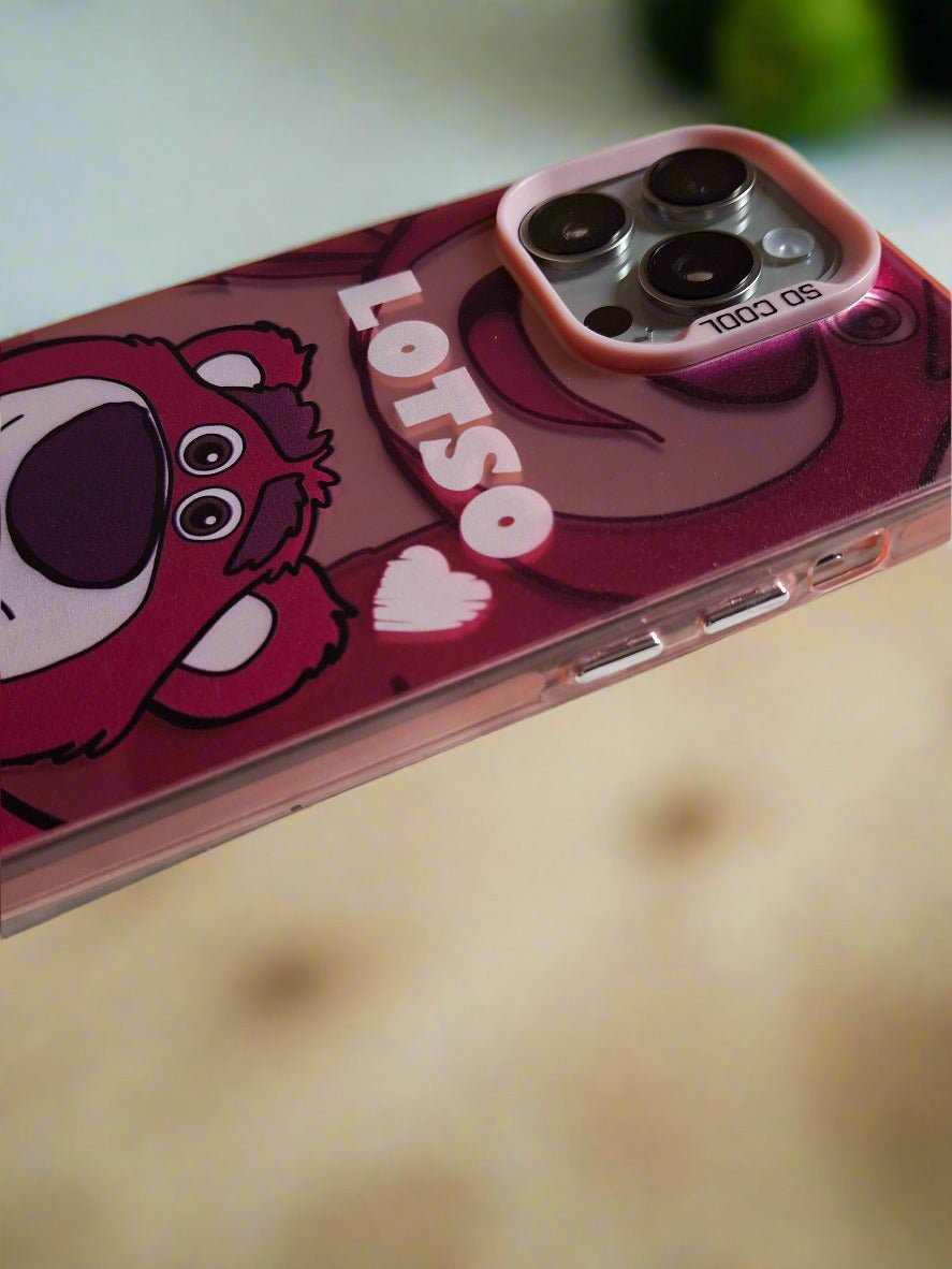 Lotso Toy Story Solid Durable iPhone 15 Pro Max case Pink