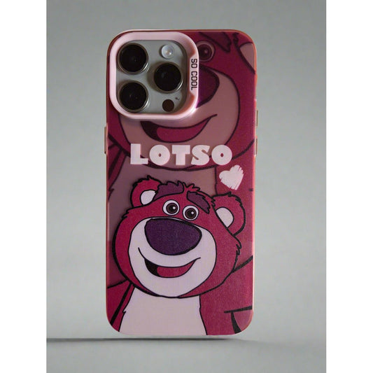Lotso Toy Story Solid Durable iPhone 15 Pro Max case Pink