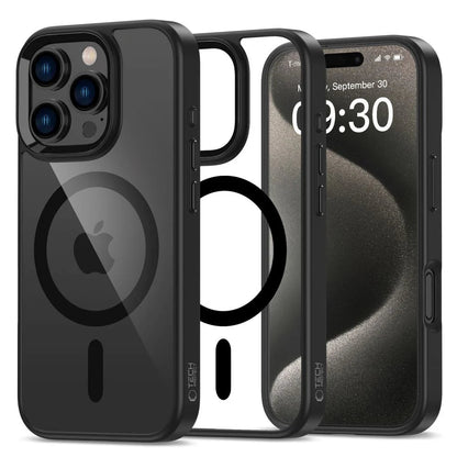 Magnetic MagSafe Case for iPhone 16 Pro Max Shockproof Phone Bumper Cover (Black)