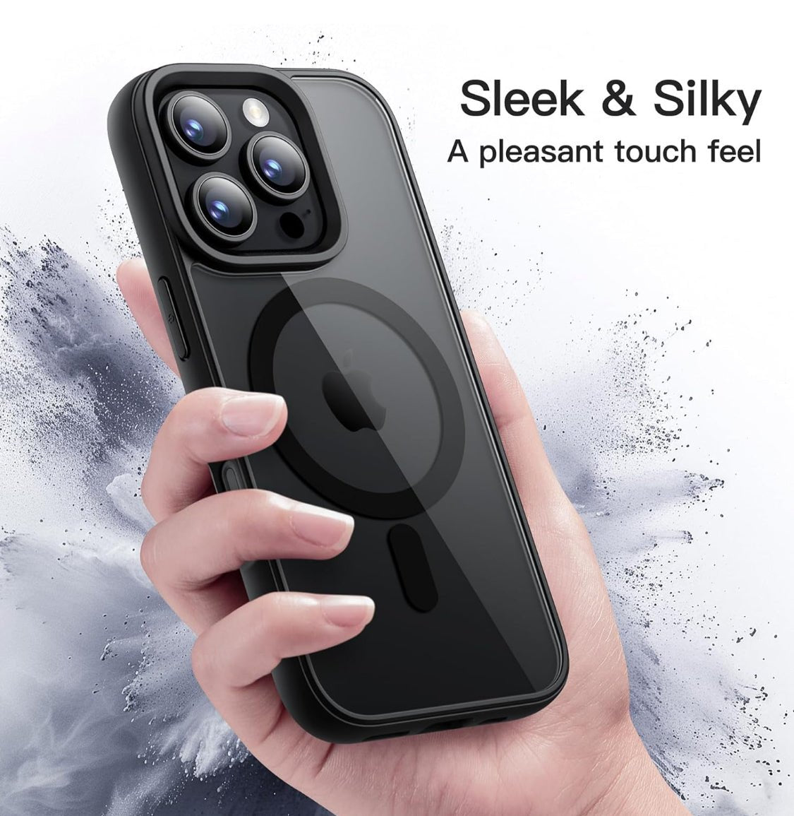Magnetic MagSafe Case for iPhone 16 Pro Max Shockproof Phone Bumper Cover (Black)