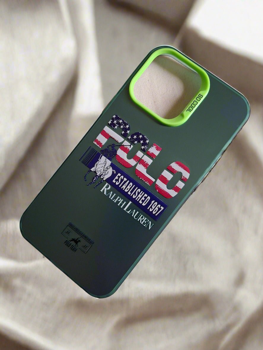 Polo Ralph Lauren 1967 Solid Durable iPhone 14 & 15 Pro Max case Green