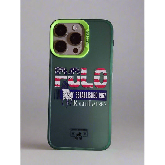 Polo Ralph Lauren 1967 Solid Durable iPhone 14 & 15 Pro Max case Green