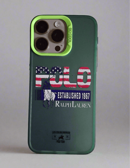 Polo Ralph Lauren 1967 Solid Durable iPhone 14 & 15 Pro Max case Green