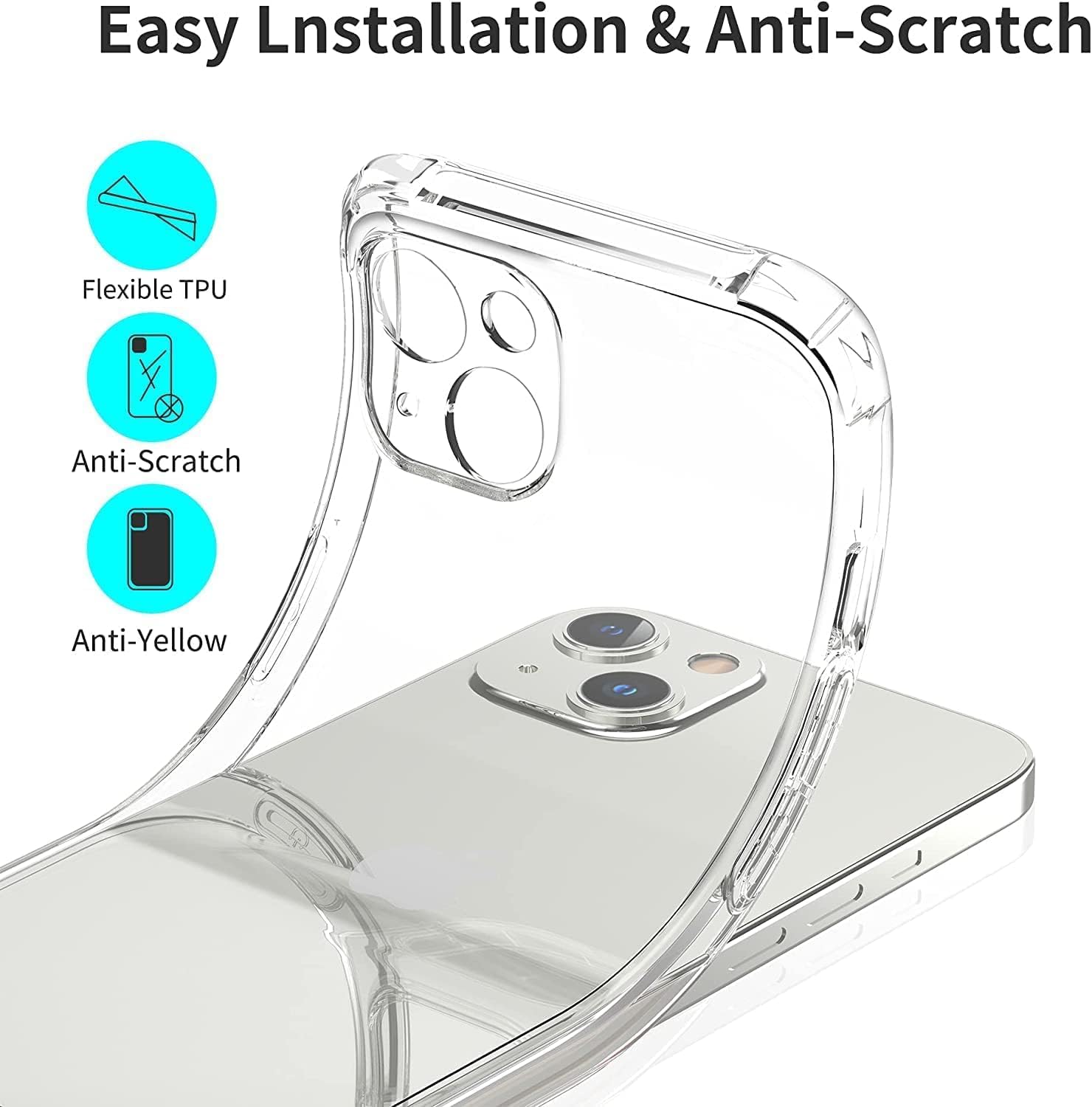 Soft TPU Silicone Bumper, Reinforced Corners, Full Camera Protection Cover for Iphone - Mobnizer.com