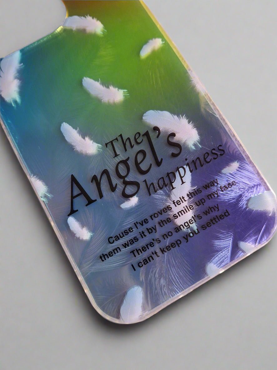 The Angel's Happiness Chromatic Feathers Shell Shockproof Case for iPhone 16 Pro