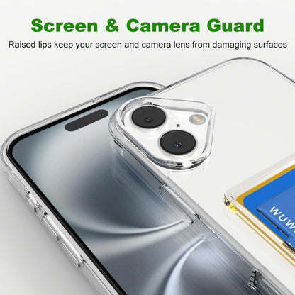 Wallet Clear Case Compatible with iPhone, Card Slot Slim Fit Protective Soft TPU Bumper with Card Holder Cover - Mobnizer.com
