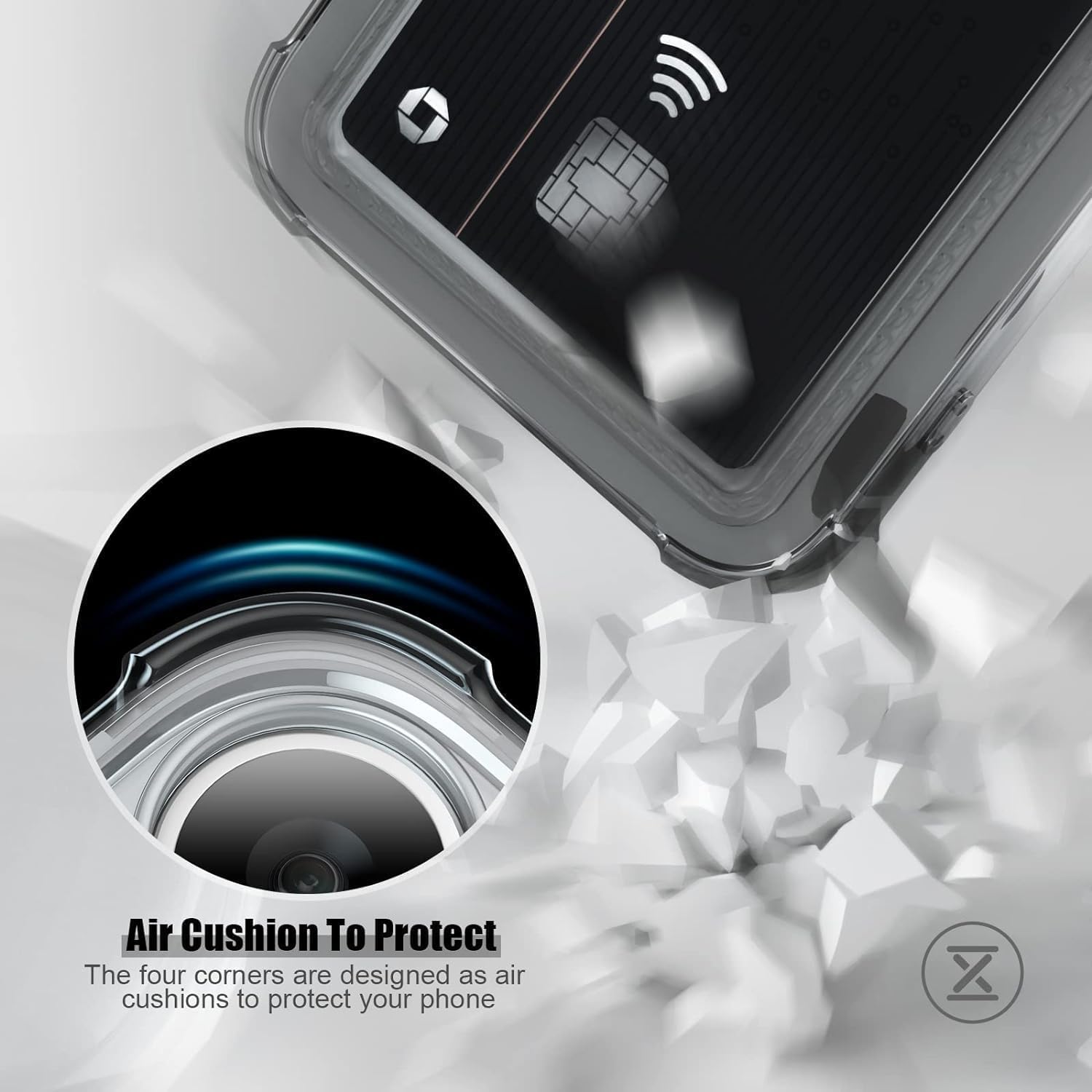 Wallet Clear Case Compatible with iPhone, Card Slot Slim Fit Protective Soft TPU Bumper with Card Holder Cover - Mobnizer.com