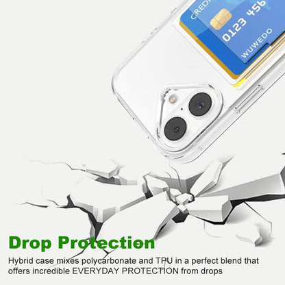 Wallet Clear Case Compatible with iPhone, Card Slot Slim Fit Protective Soft TPU Bumper with Card Holder Cover - Mobnizer.com